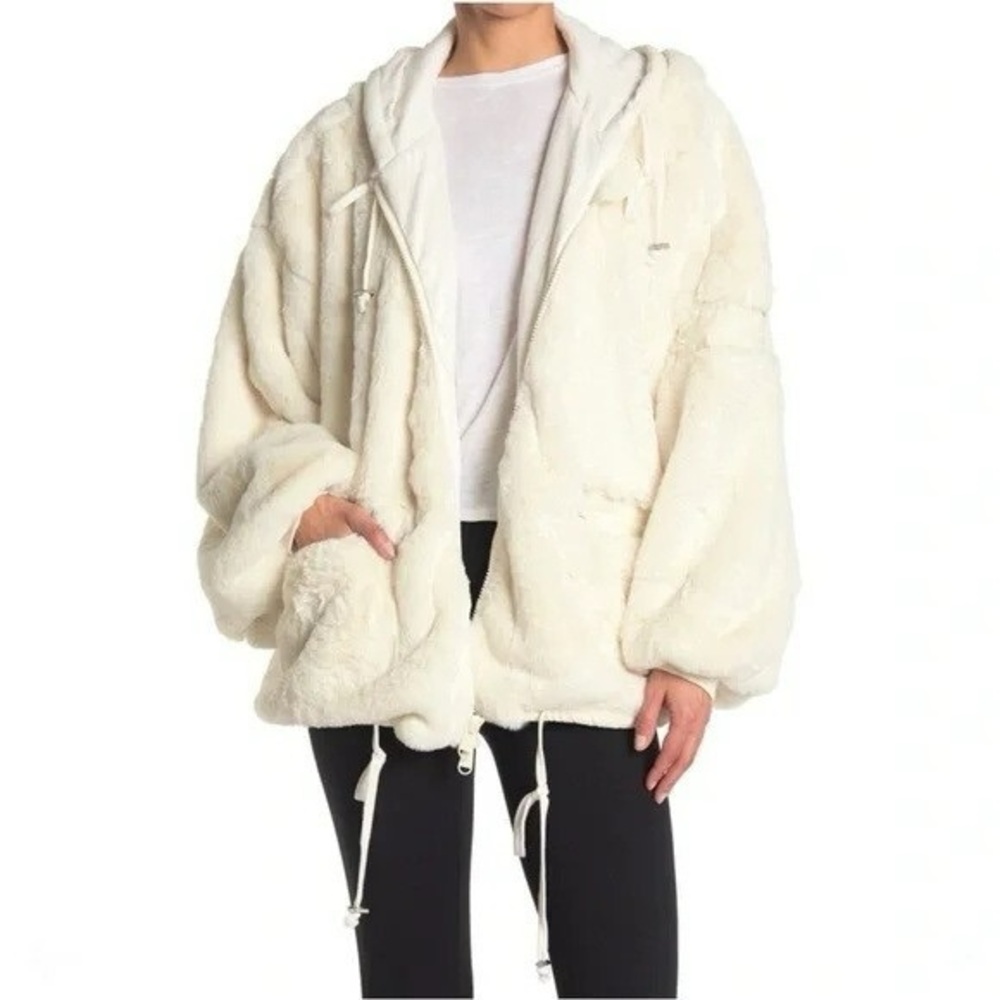 Free People Cream Teddy Jacket